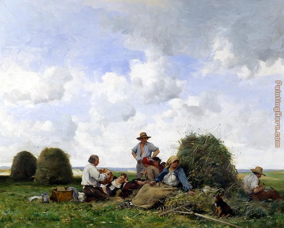 Le Repos dans les Champs painting - Julien Dupre Le Repos dans les Champs art painting